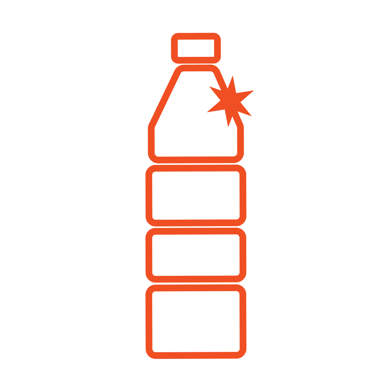 Step 1 - Recycled plastic bottles are thoroughly cleaned.