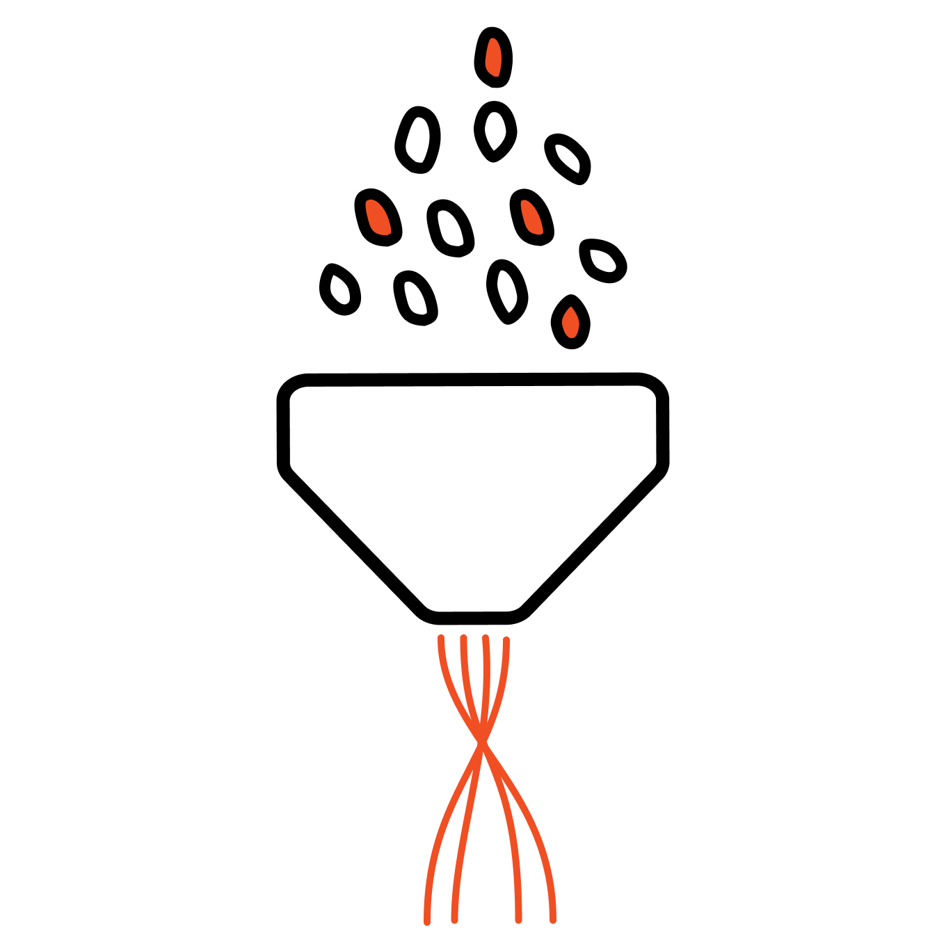 Step 3 - The pellets are then spun into fibers.