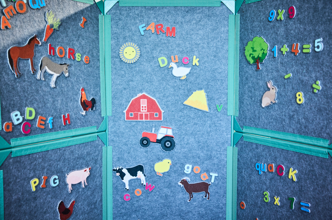 The Letters and Numbers pack by Superspace enhances creativity in the classroom and at home. The giant magnetic tiles are sold separately. 